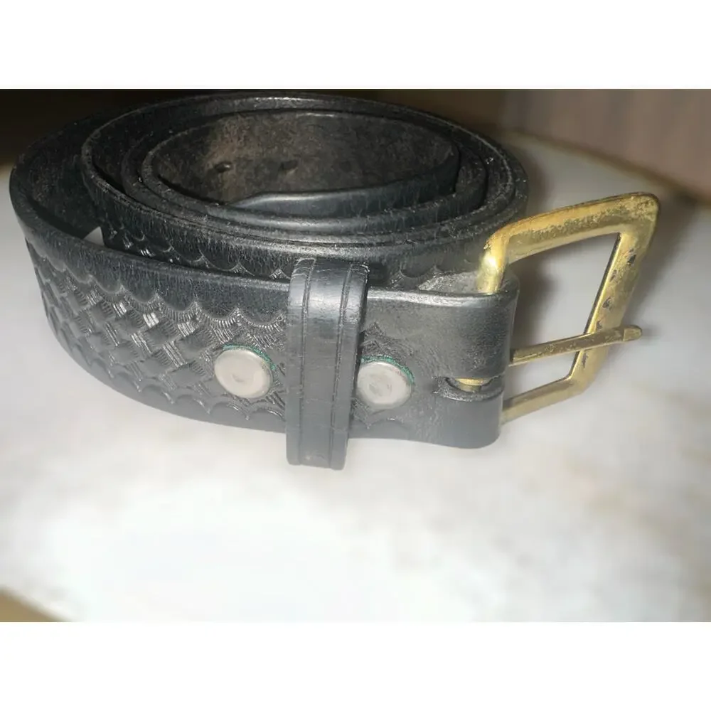 XXL 54” TEX SHOEMAKER & SONS Premium Leather Black Belt